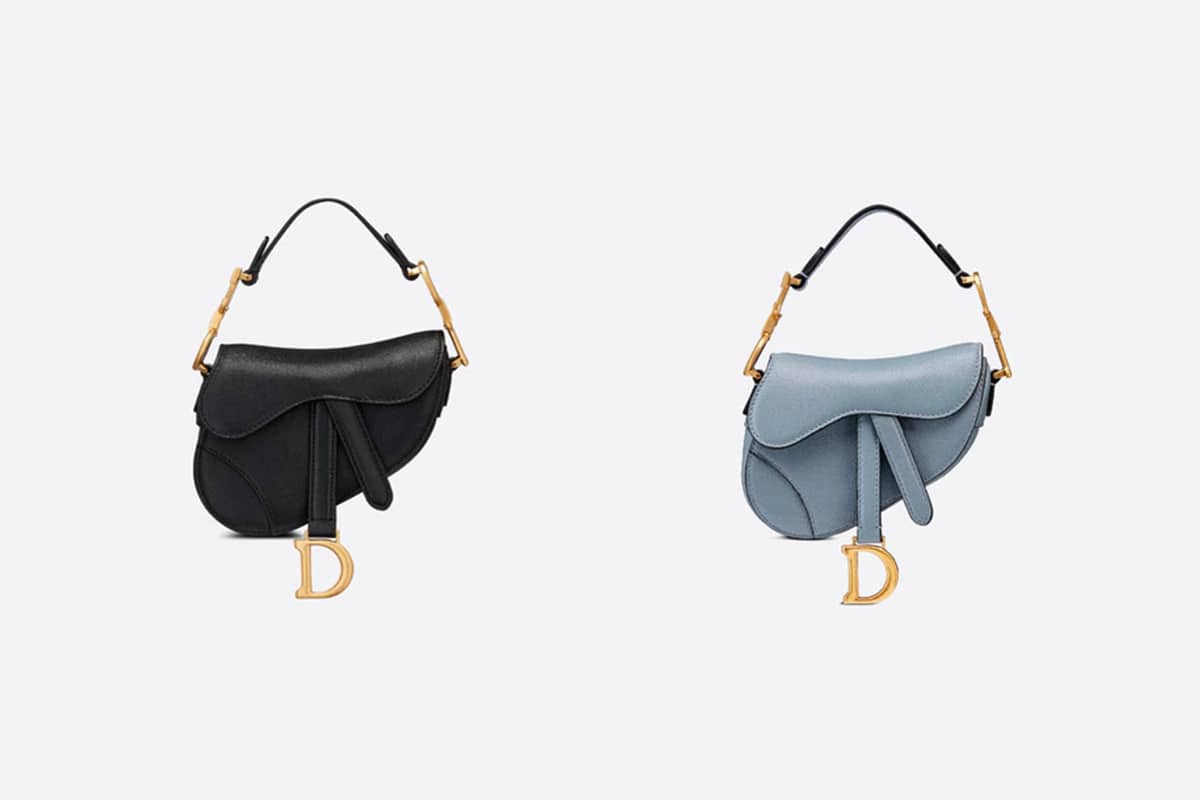 FWRD Renew Dior Saddle Pochette Bag in Denim