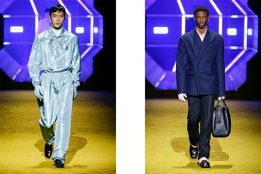The Prada FW22 Menswear show manifests the future of workwear