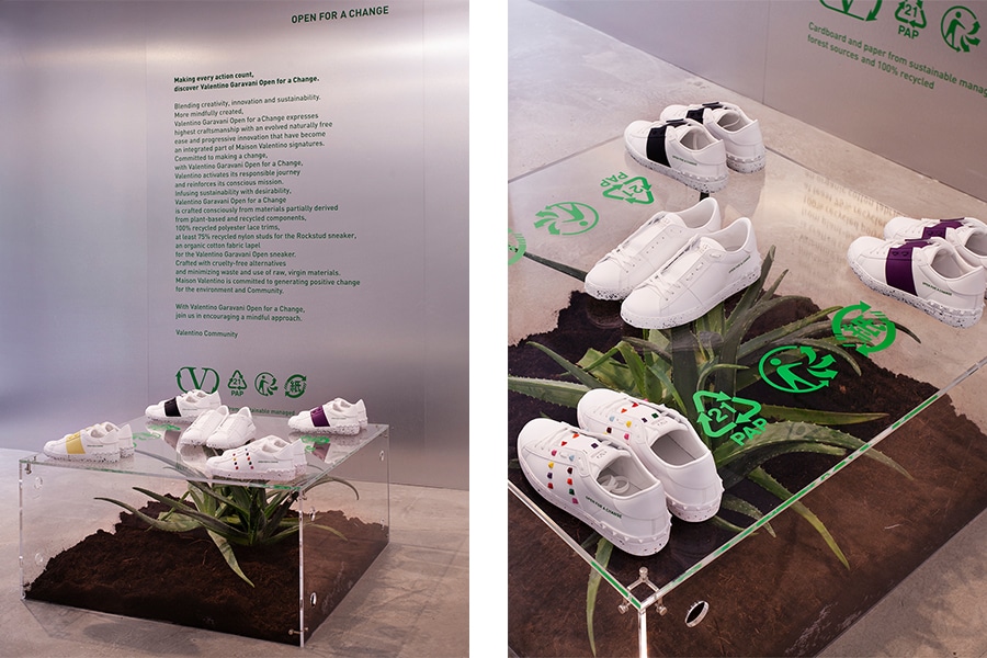 to shop the new sustainable sneakers from Maison Valentino
