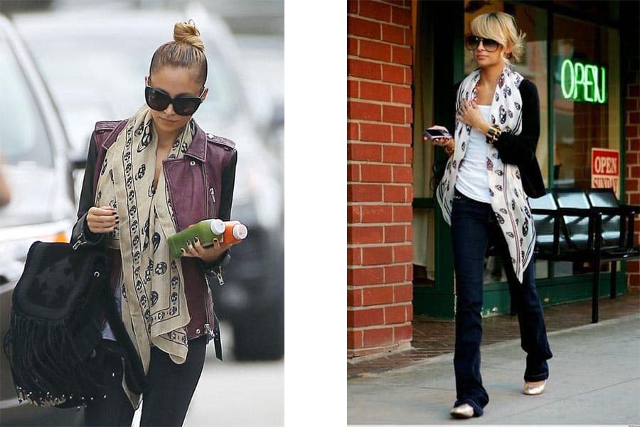 Sienna Miller wearing Louis Vuitton Scarf - Celebrity Style Guide