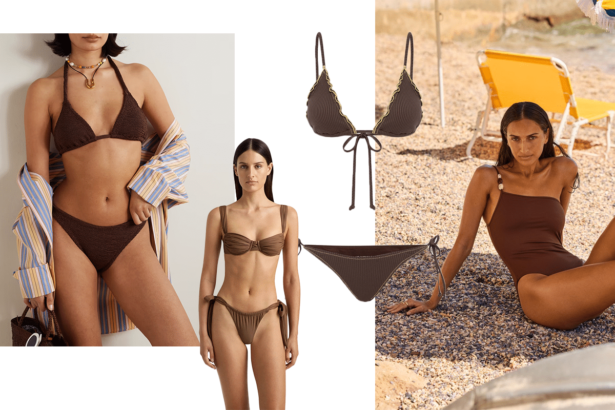 brown swimwear styles