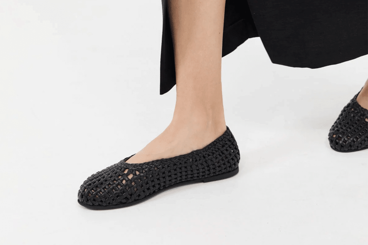 St Agni Macrame Ballet Flats 