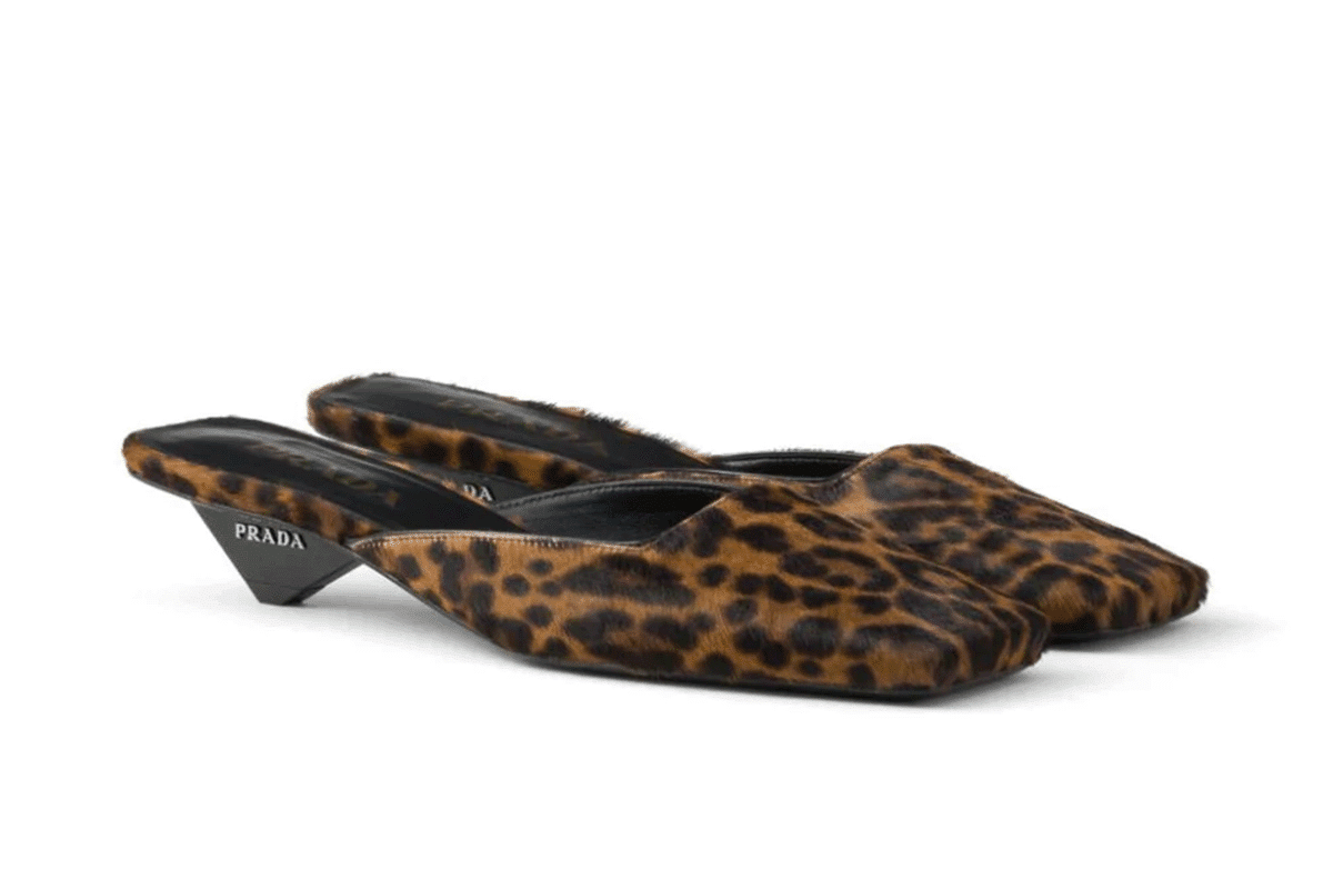 prada leopard-print mules