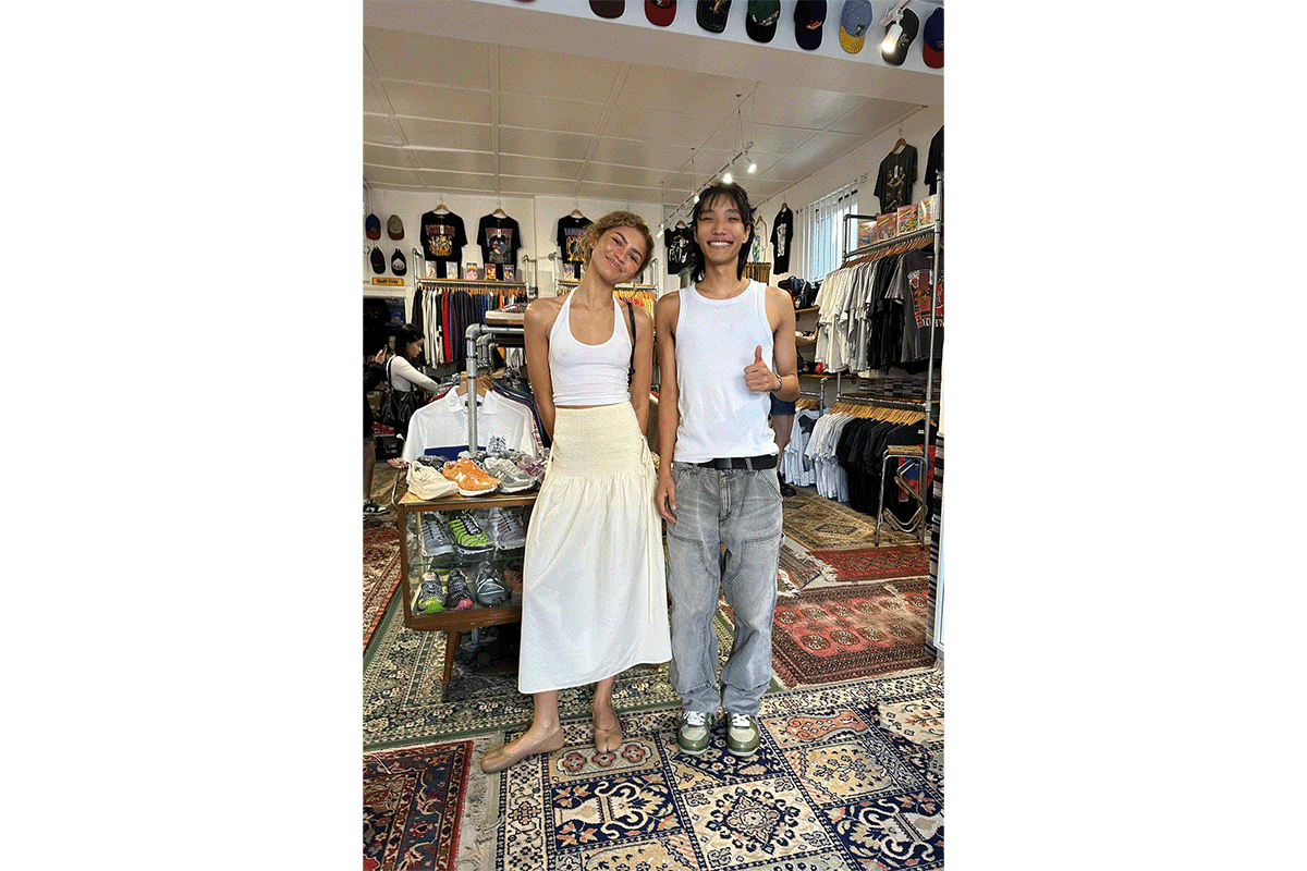 Zendaya at Newtown vintage store