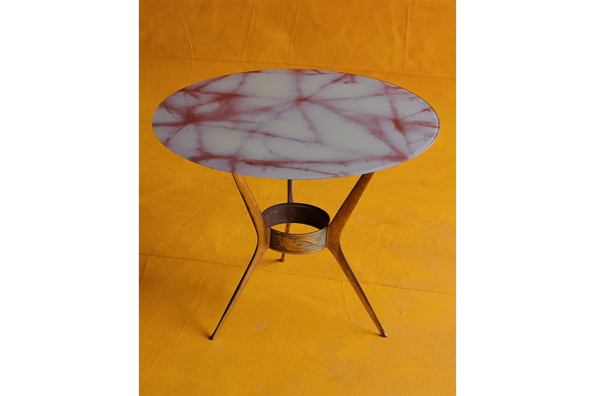 bronze side table