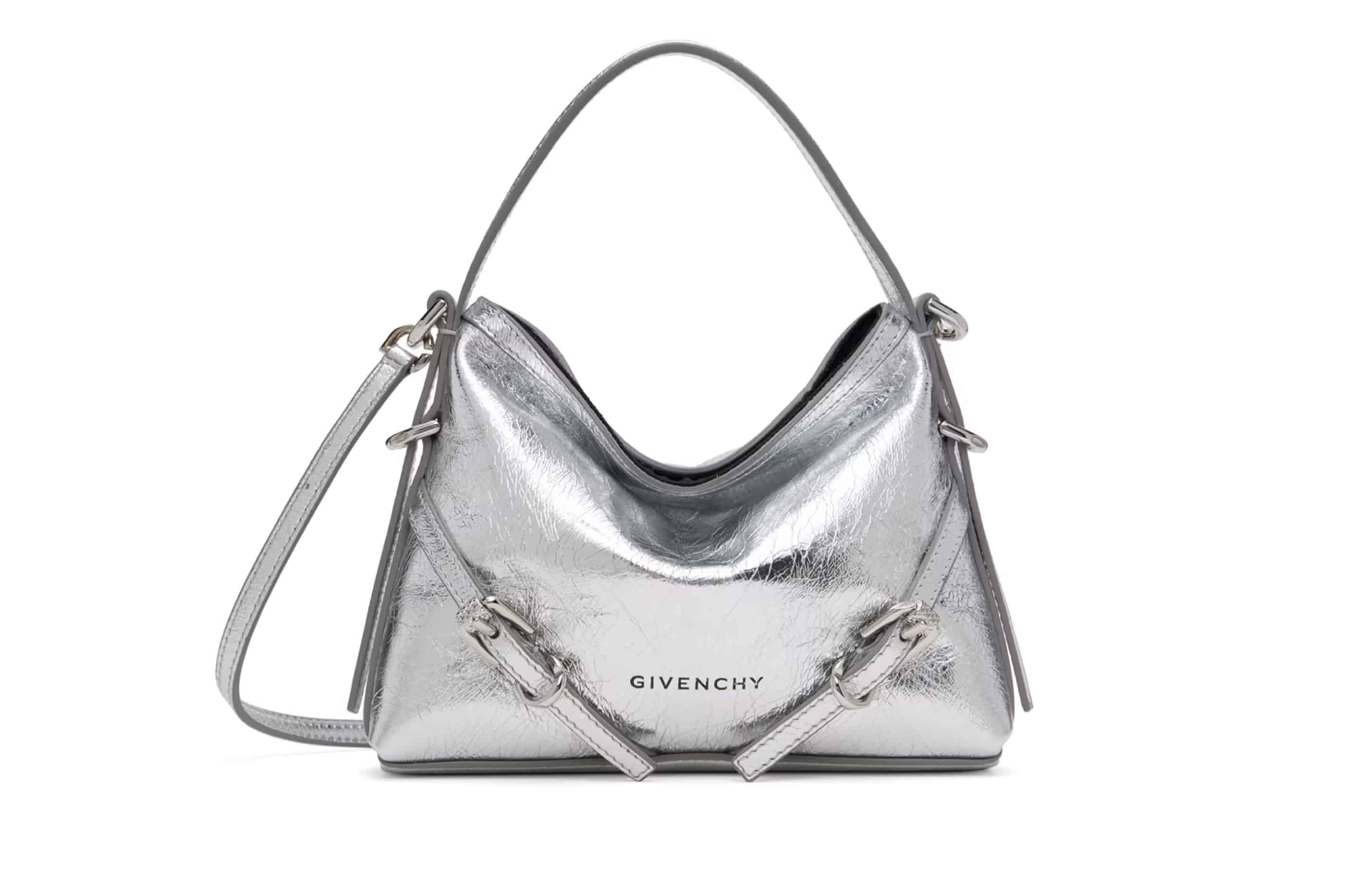 GIVENCHY Silver Nano Voyou Bag