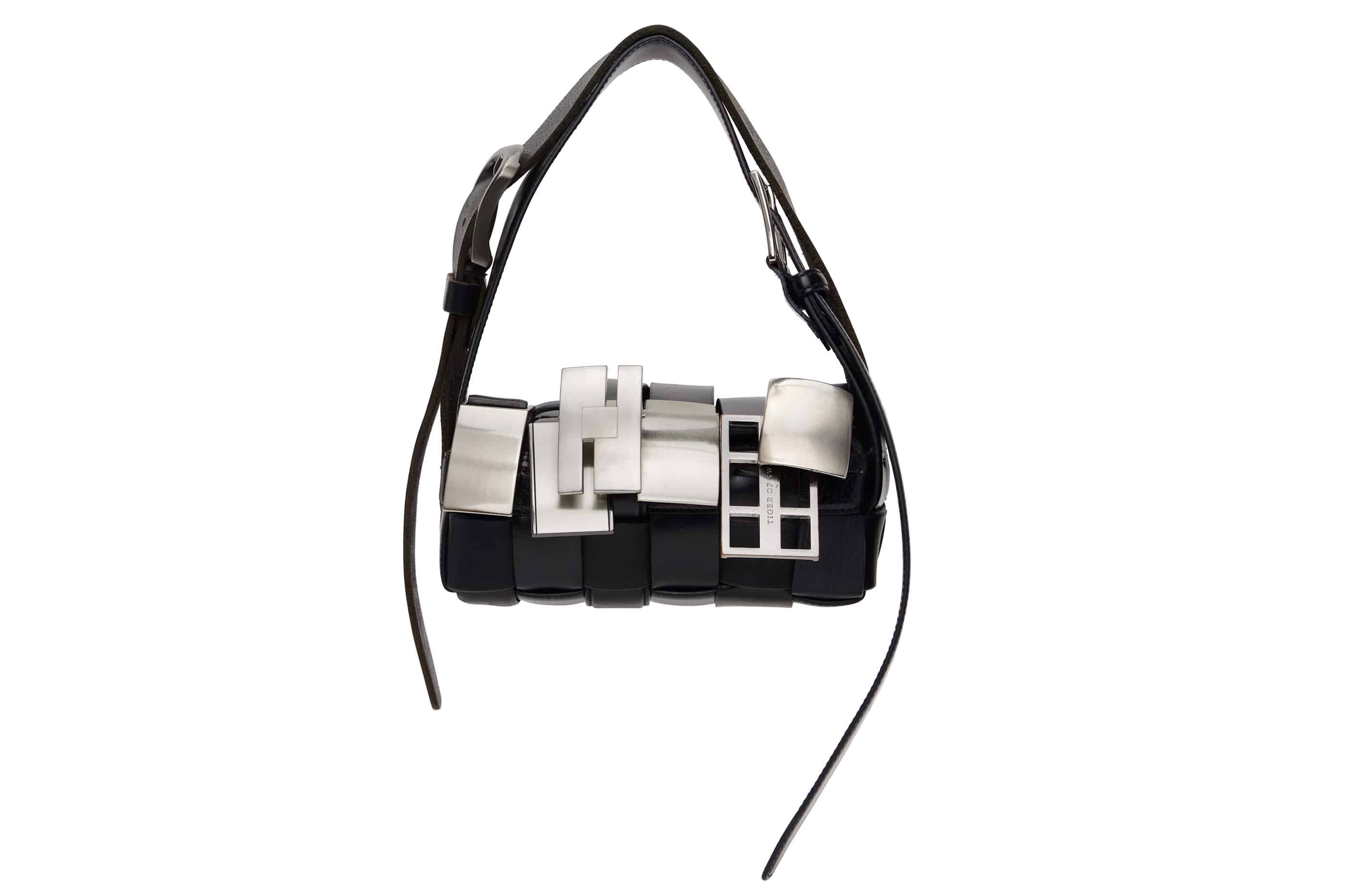 HODAKOVA Black Buckle Baguette Bag