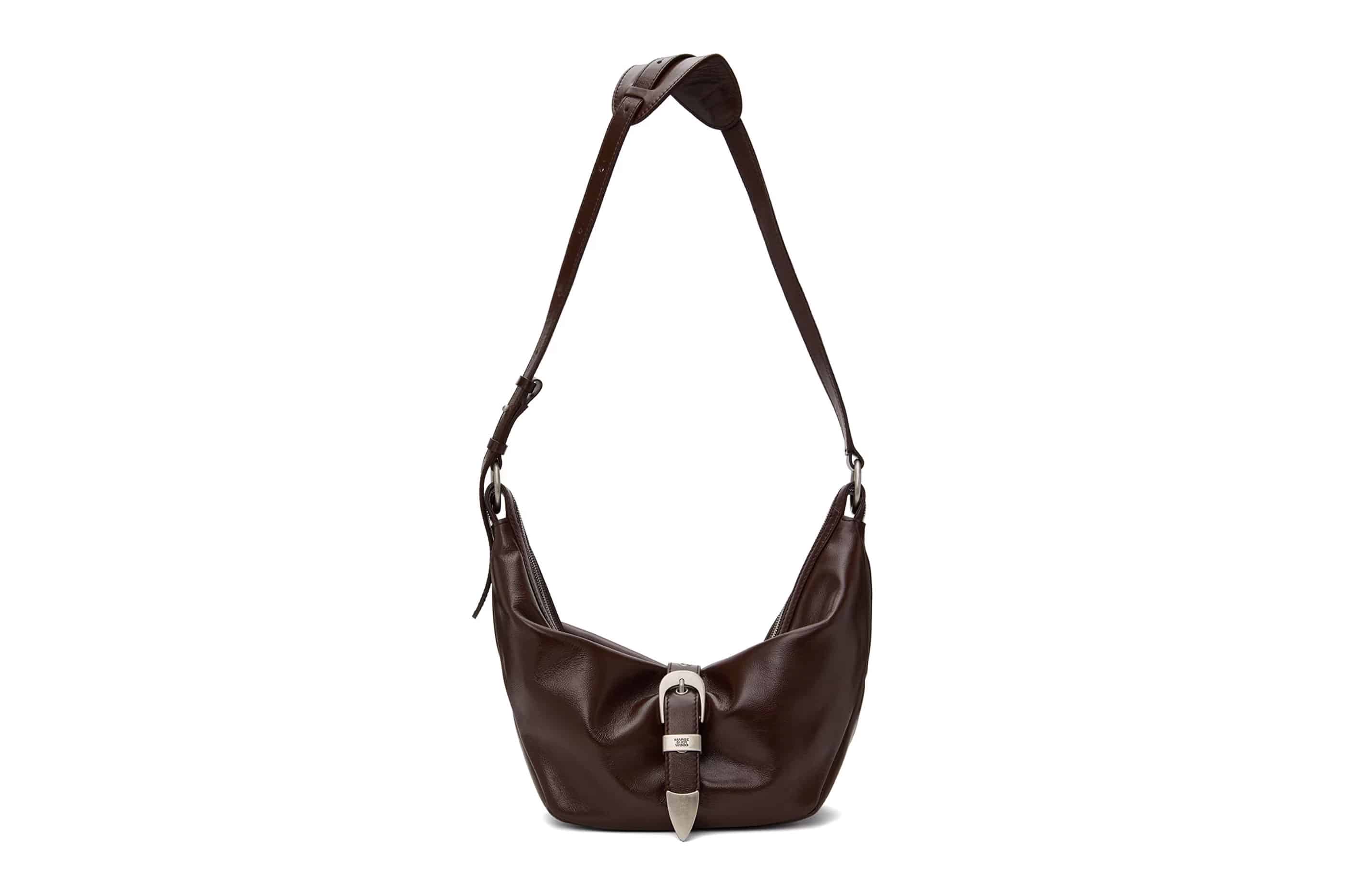 MARGE SHERWOOD Brown Belted Medium Bag