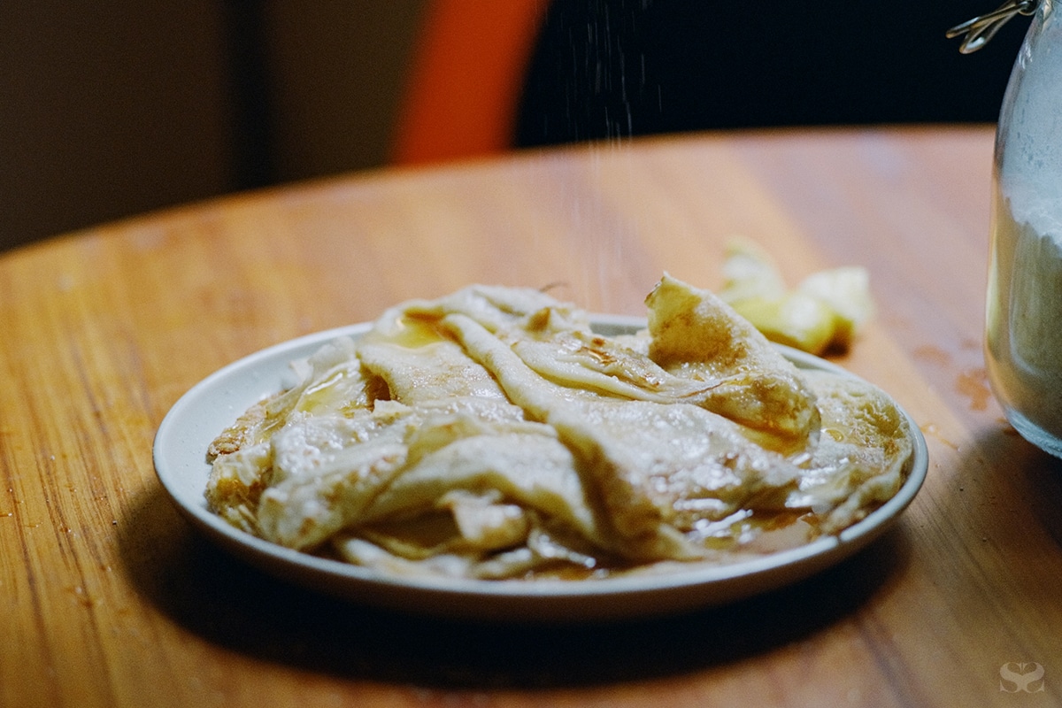 Valentine Fodor shares her lemon and maple crepe recipe