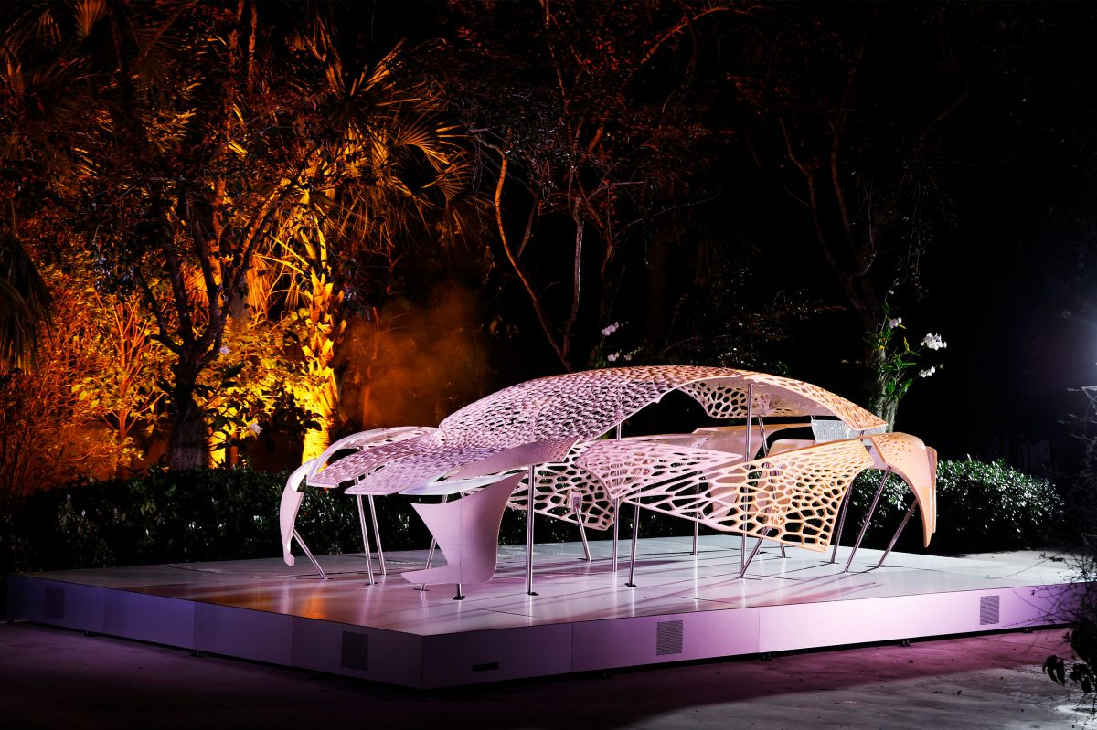 Crafting Plastics has turned kitchen experiments into a biodegradable concept car for Lexus at ICA Miami